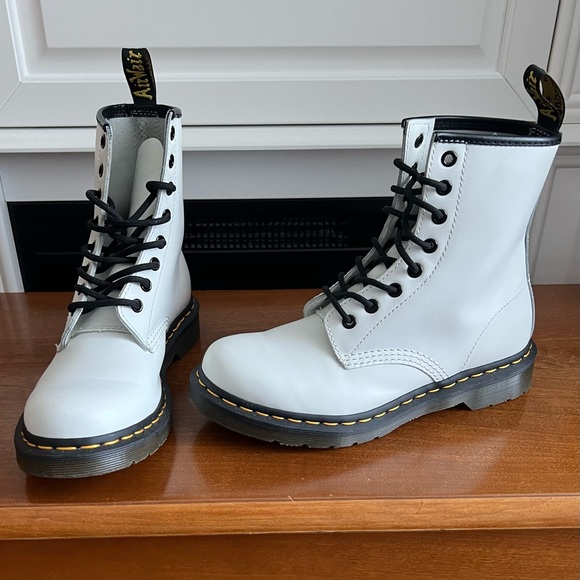 Dr. Martens Shoes - Dr MARTENS Classic "1460 Docs" Women’s Boots in White Leather